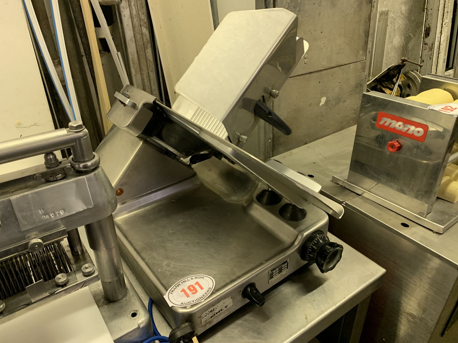 Berkel cooked meat slicer, 12" blade, SITUATED AT ROOS, HU12, VIEWING BY APPOINTMENT ONLY
