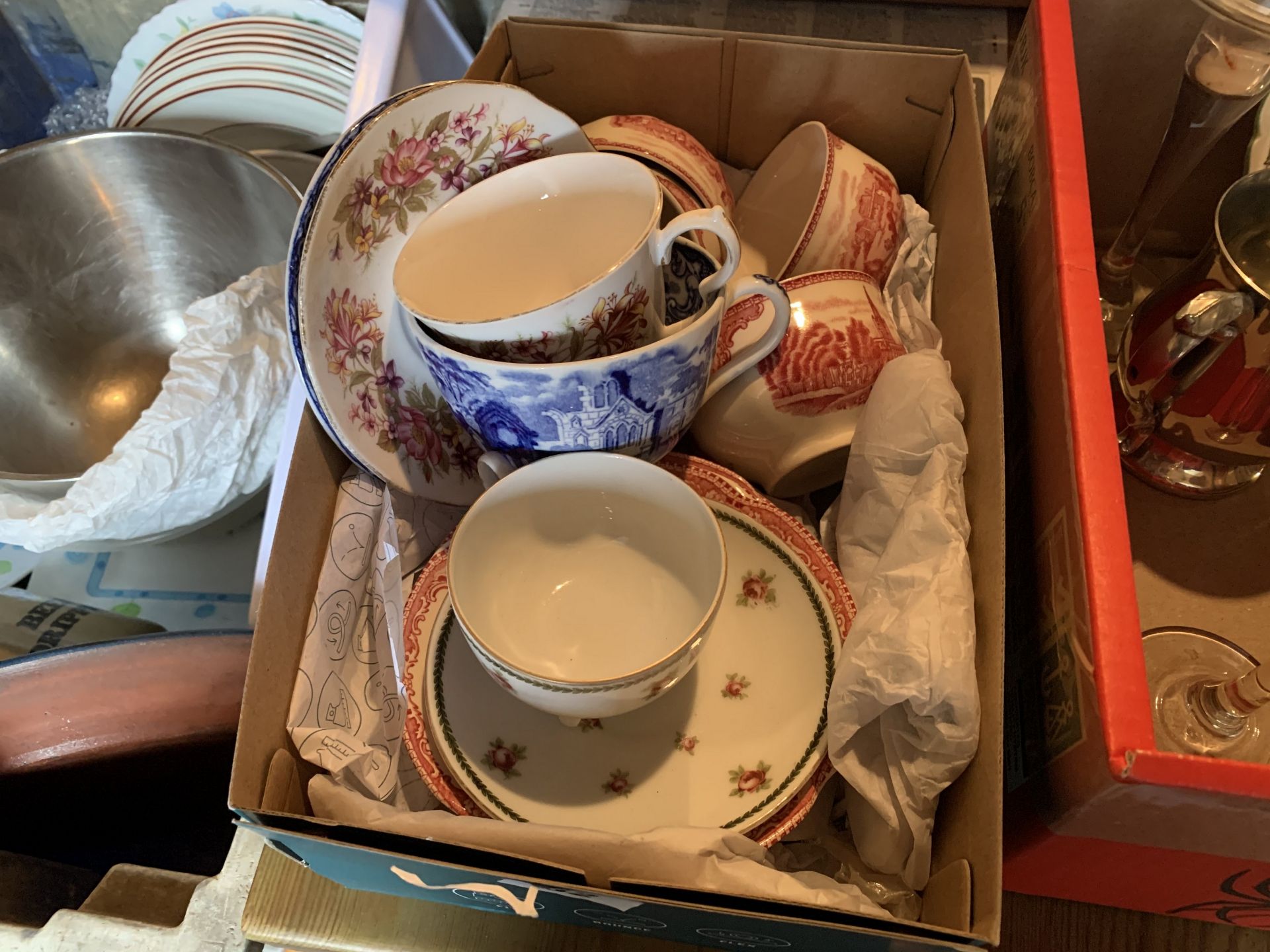 Box of cups & saucers