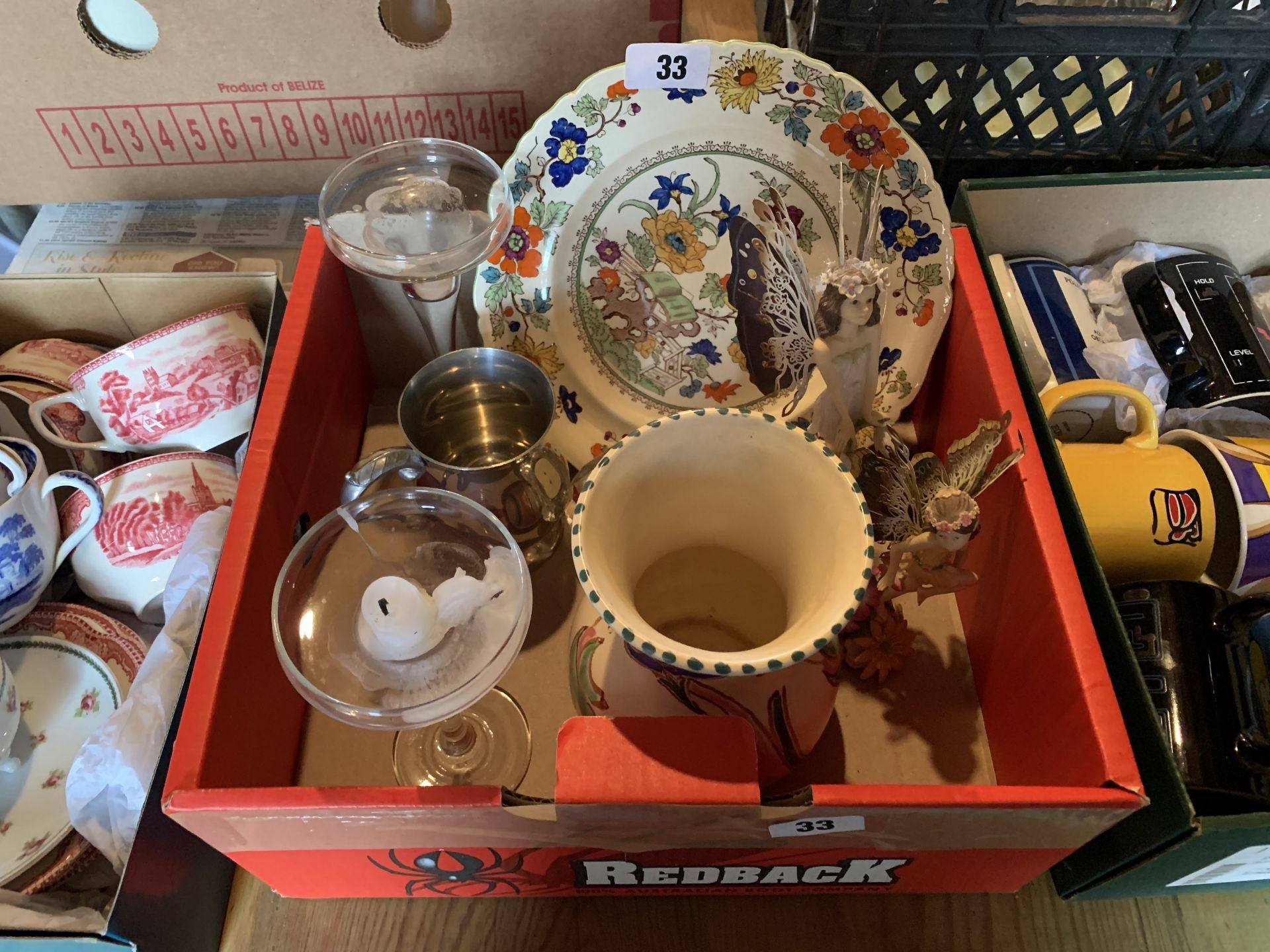 Box of plate, vase etc