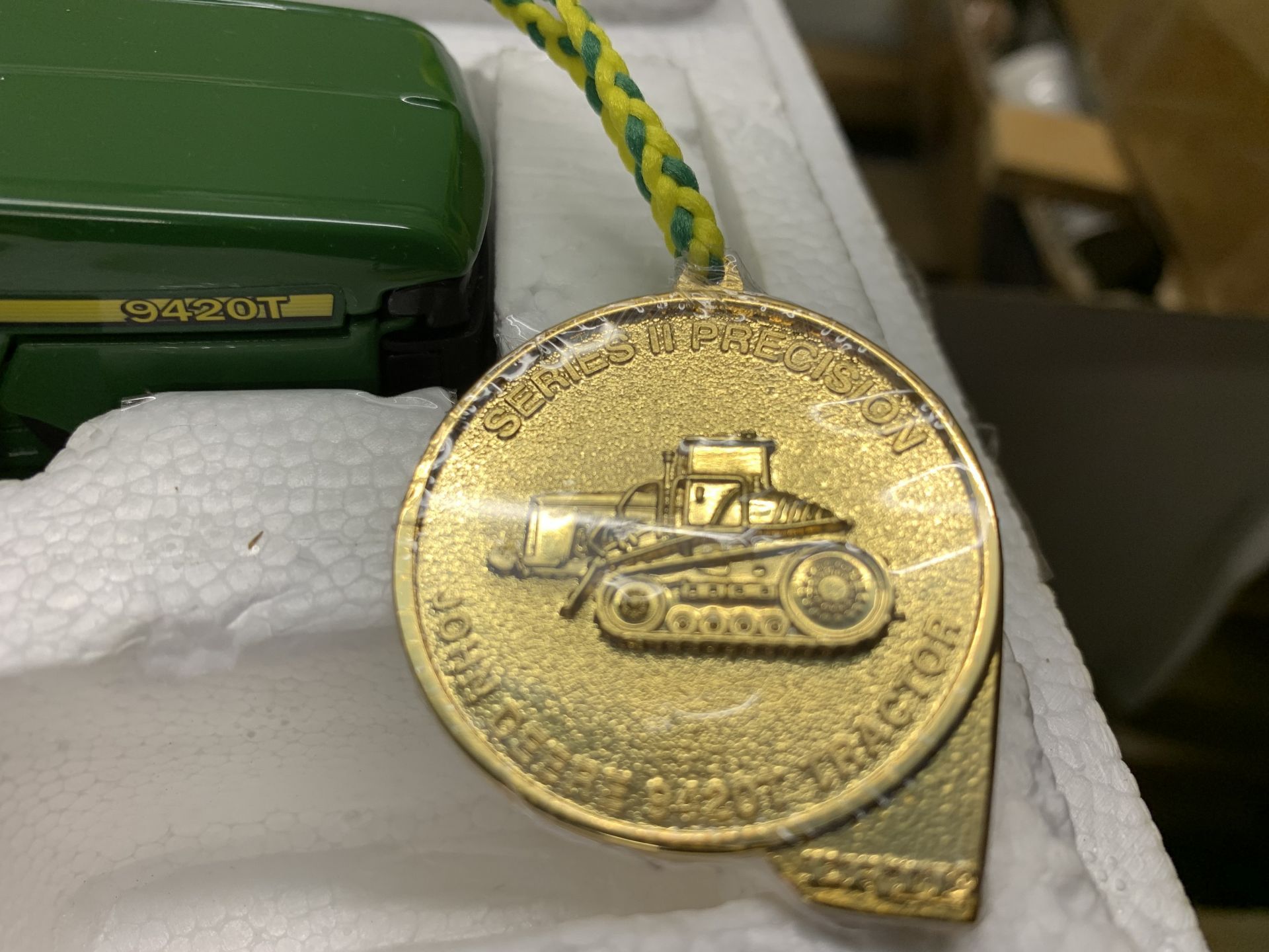 Model John Deere 9420T tractor with collector's coin - Image 2 of 2