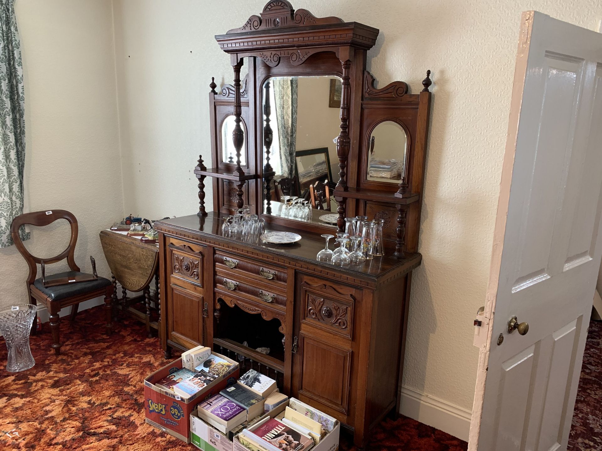 Large mirror backed sideboard