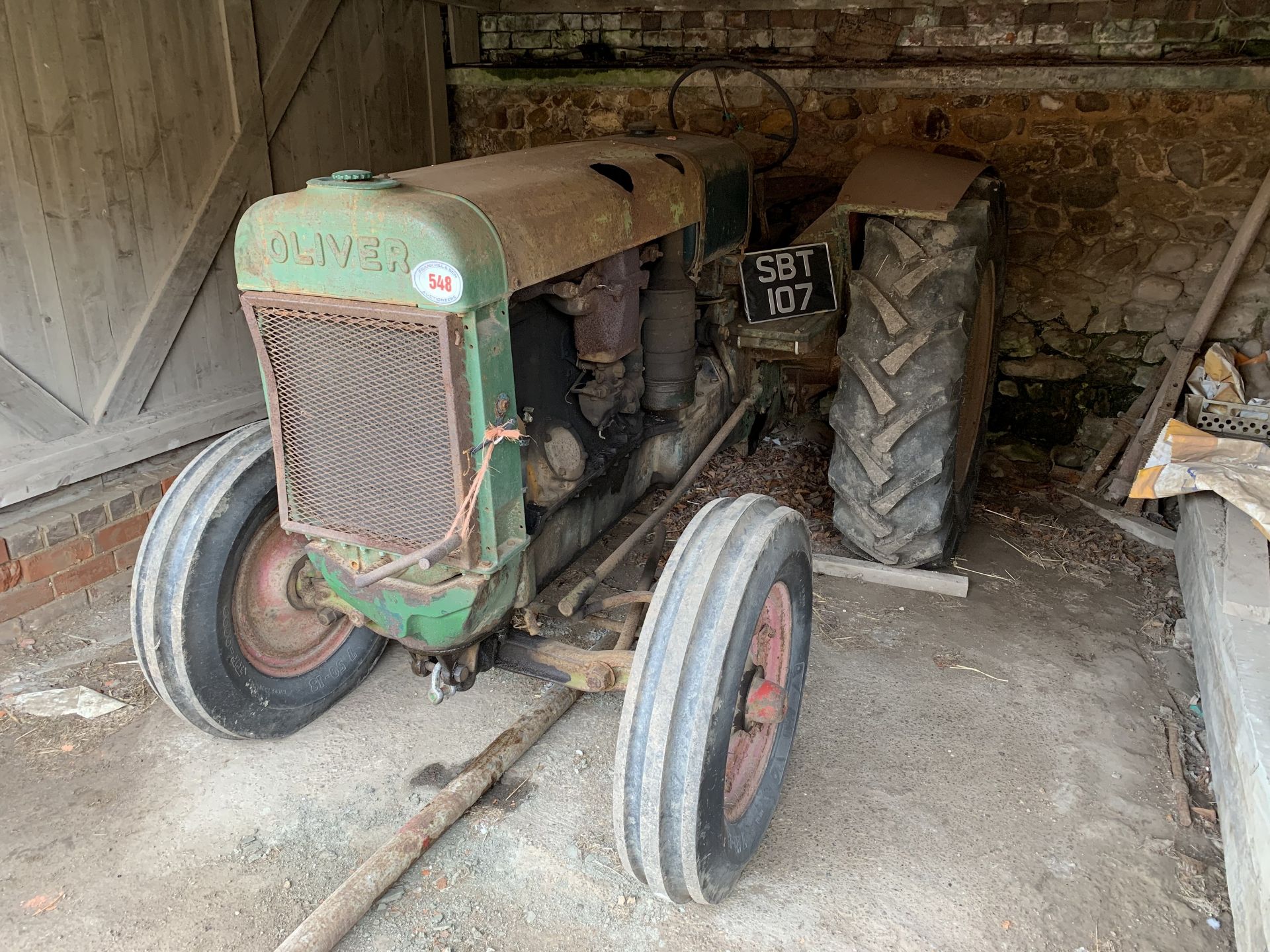 Oliver 80 petrol TVO tractor, built 1947, registered 1956, SBT 107 with V5