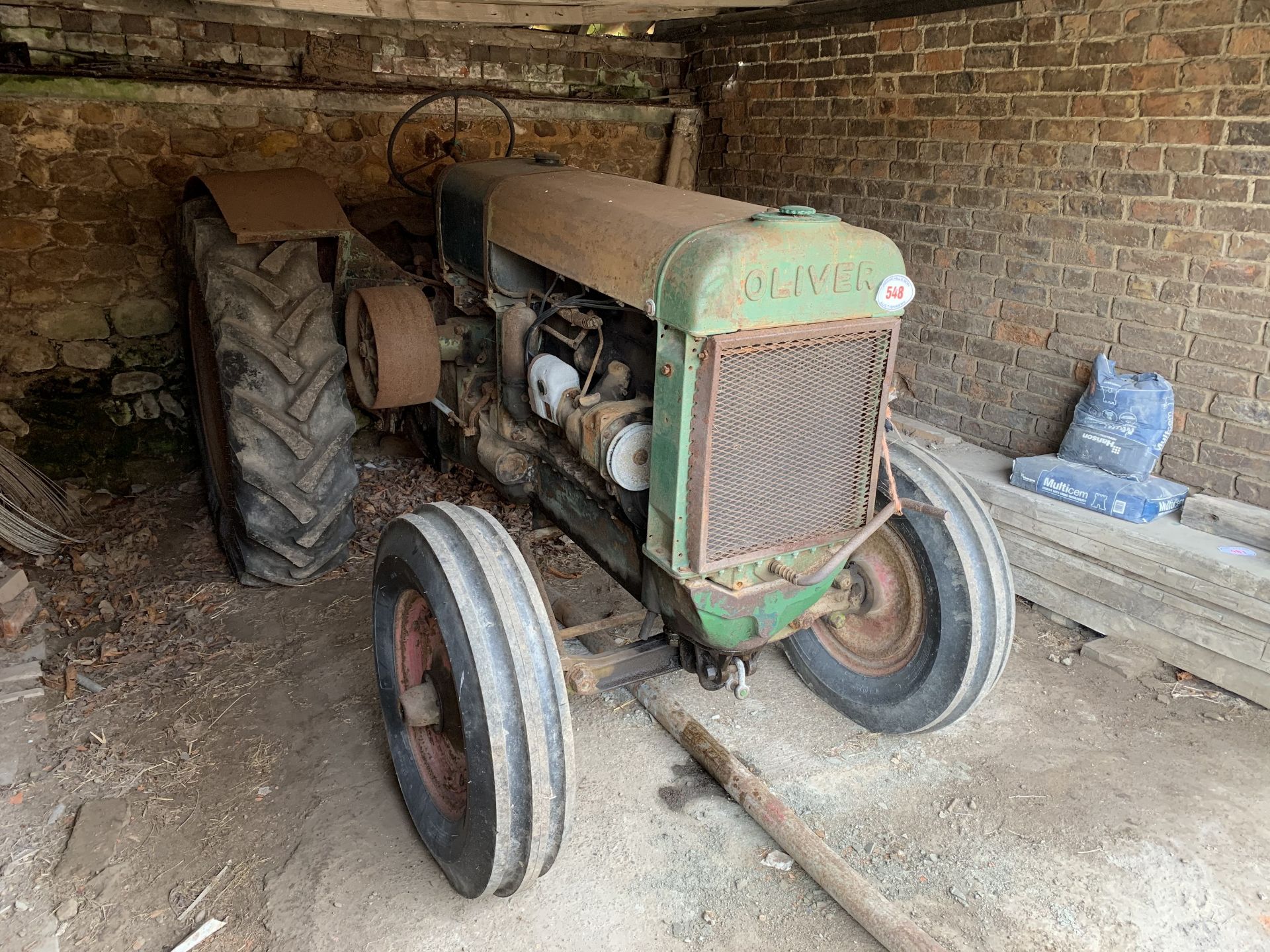 Oliver 80 petrol TVO tractor, built 1947, registered 1956, SBT 107 with V5 - Image 4 of 4