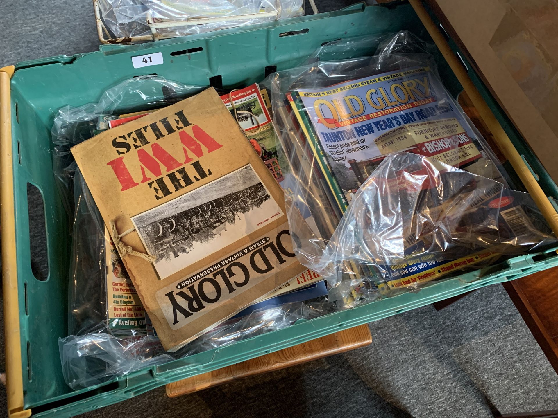 Box of Old Glory magazines