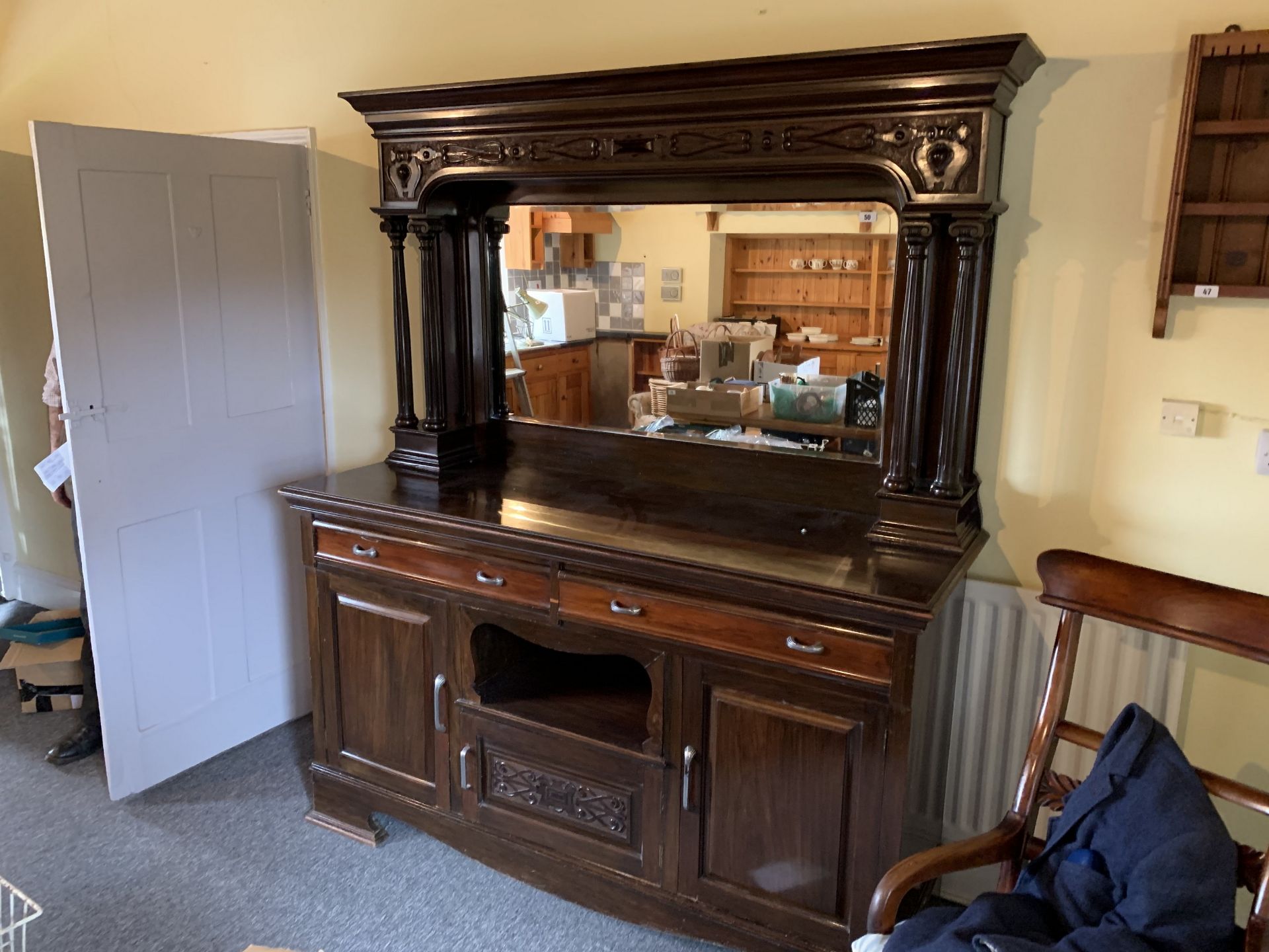 Large mirror backed sideboard