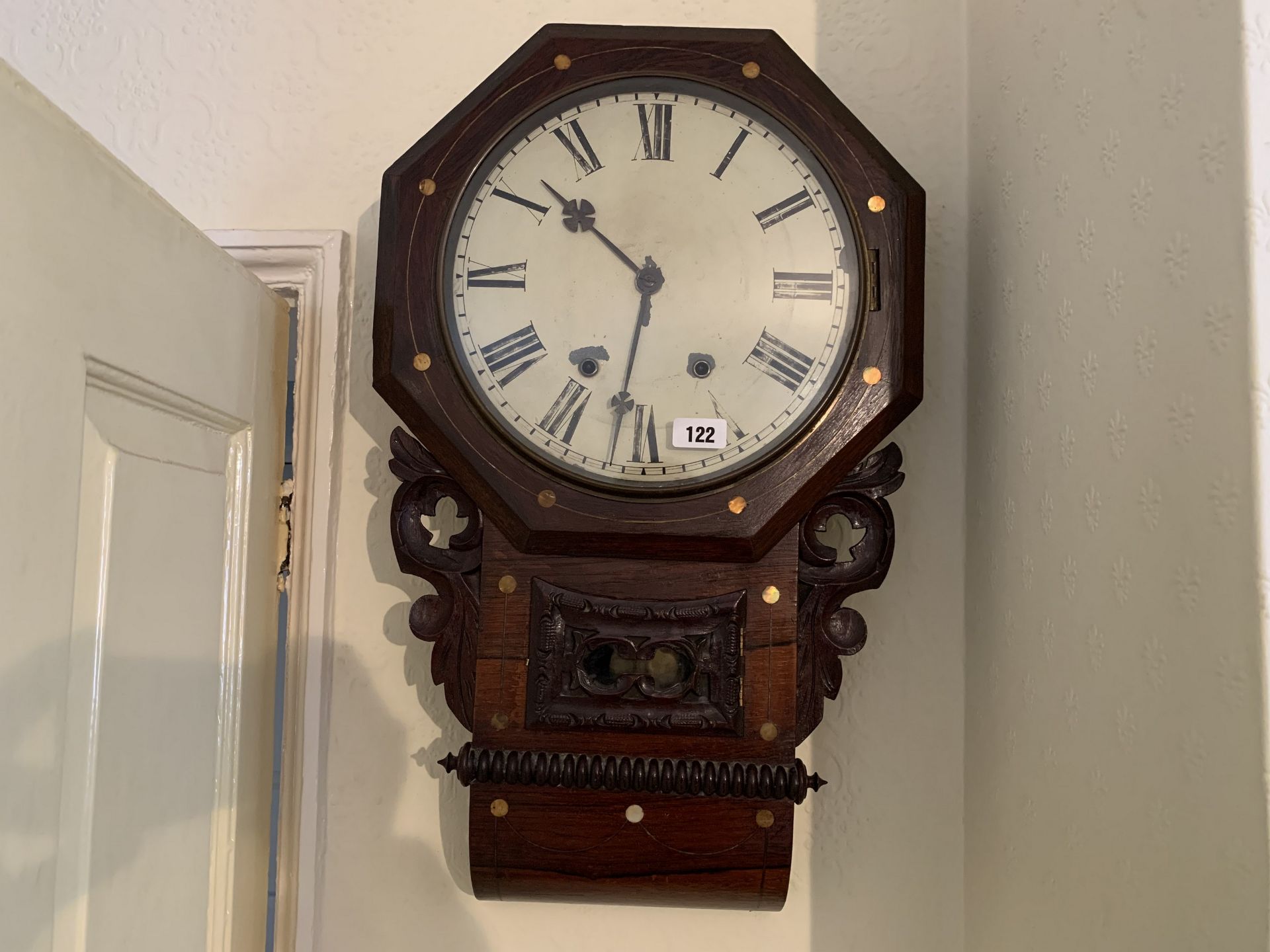 Octagonal wall clock