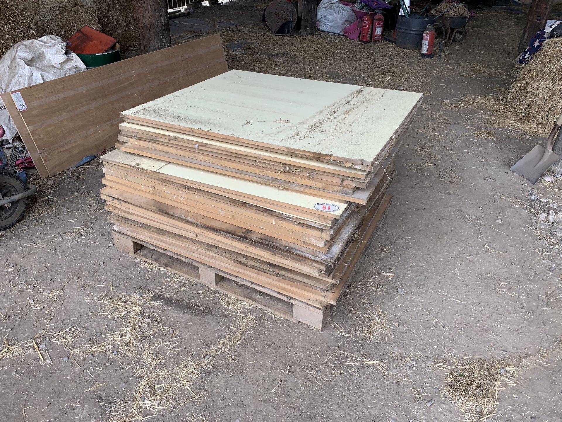 Pallet of approx 30 1x1.2m MDF sheets