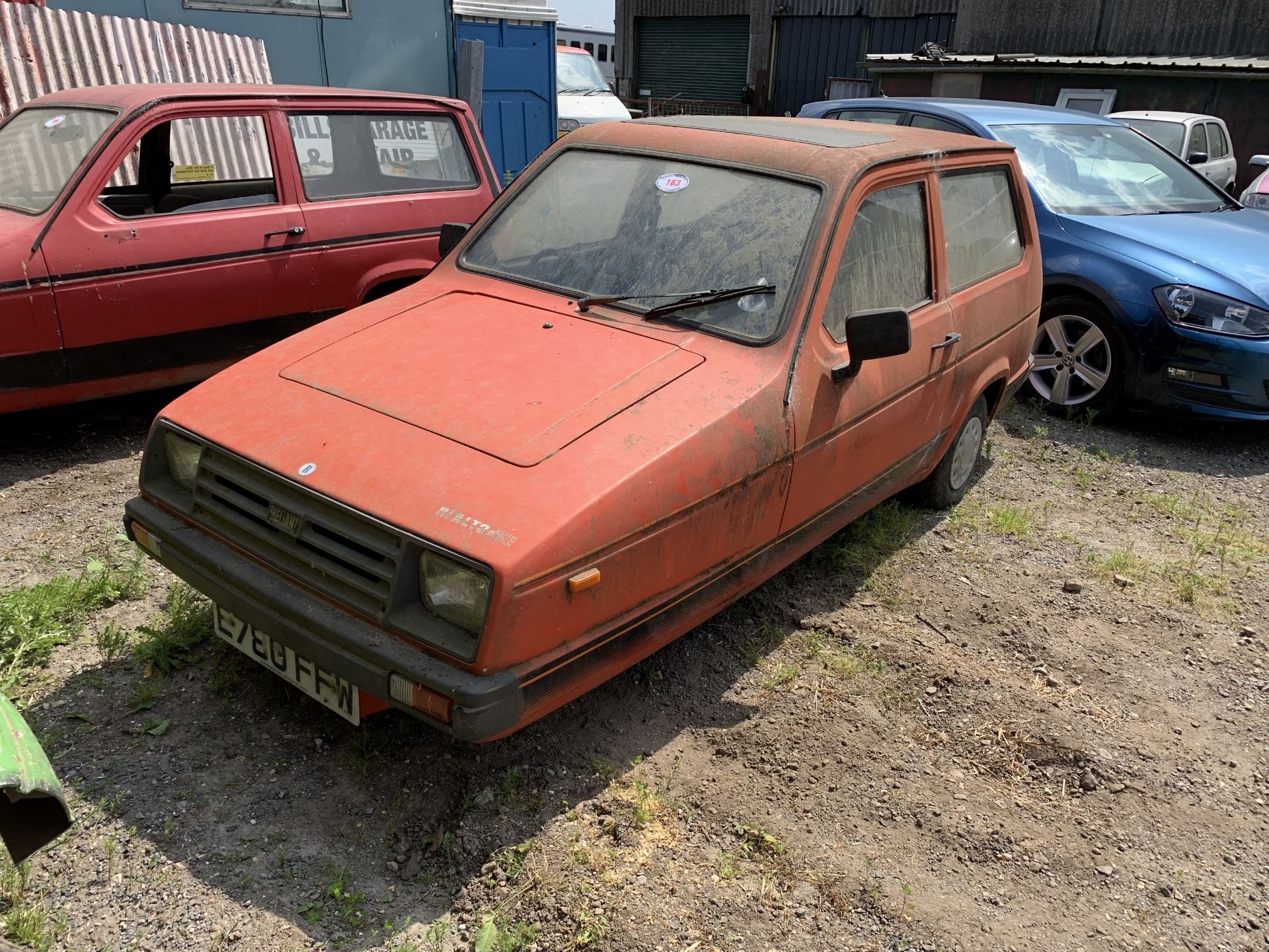 1988 Reliant 3 wheel car, E780 FFW, 80100 miles, no key, no V5