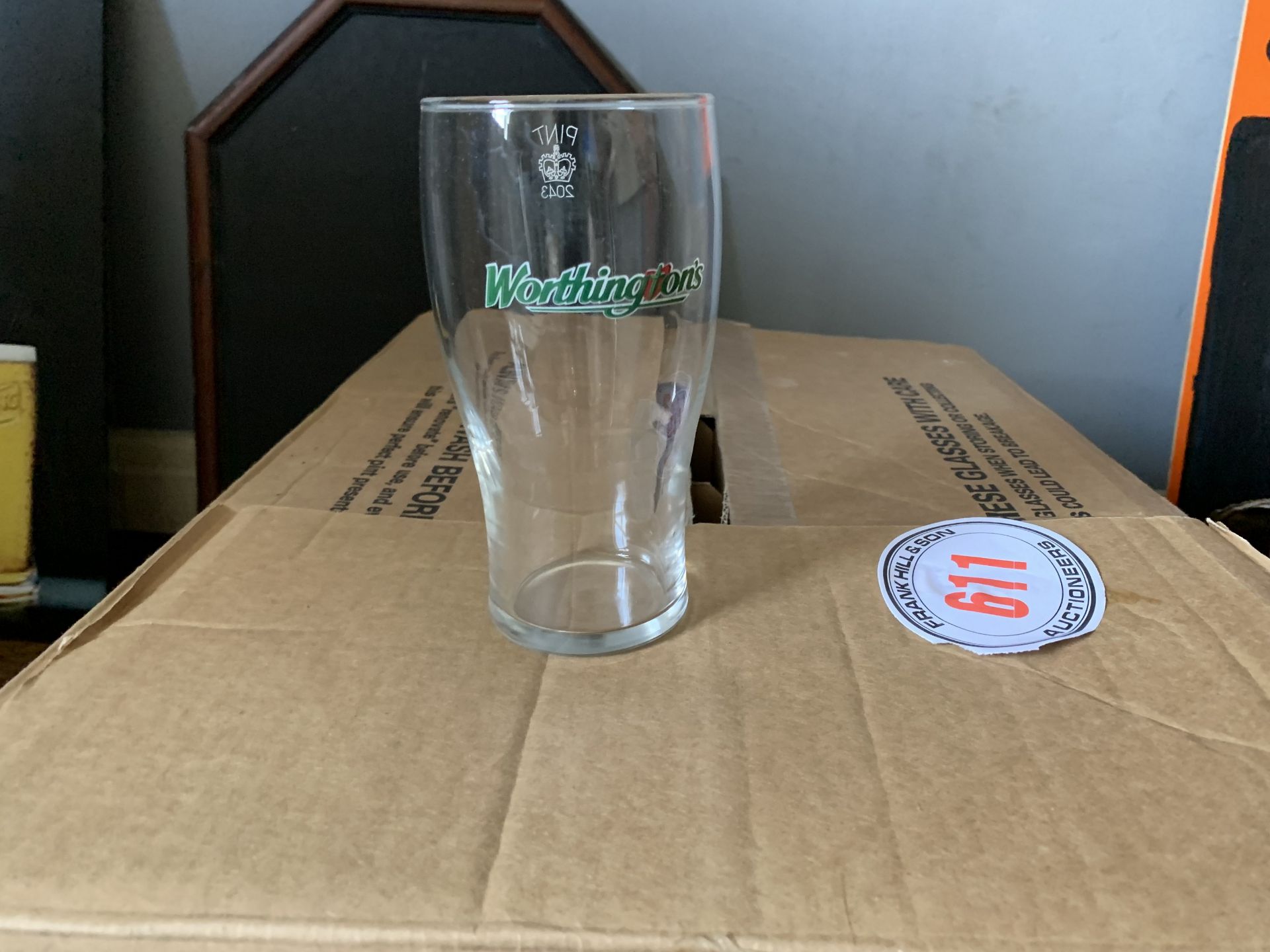 Box of Worthingtons pint glasses