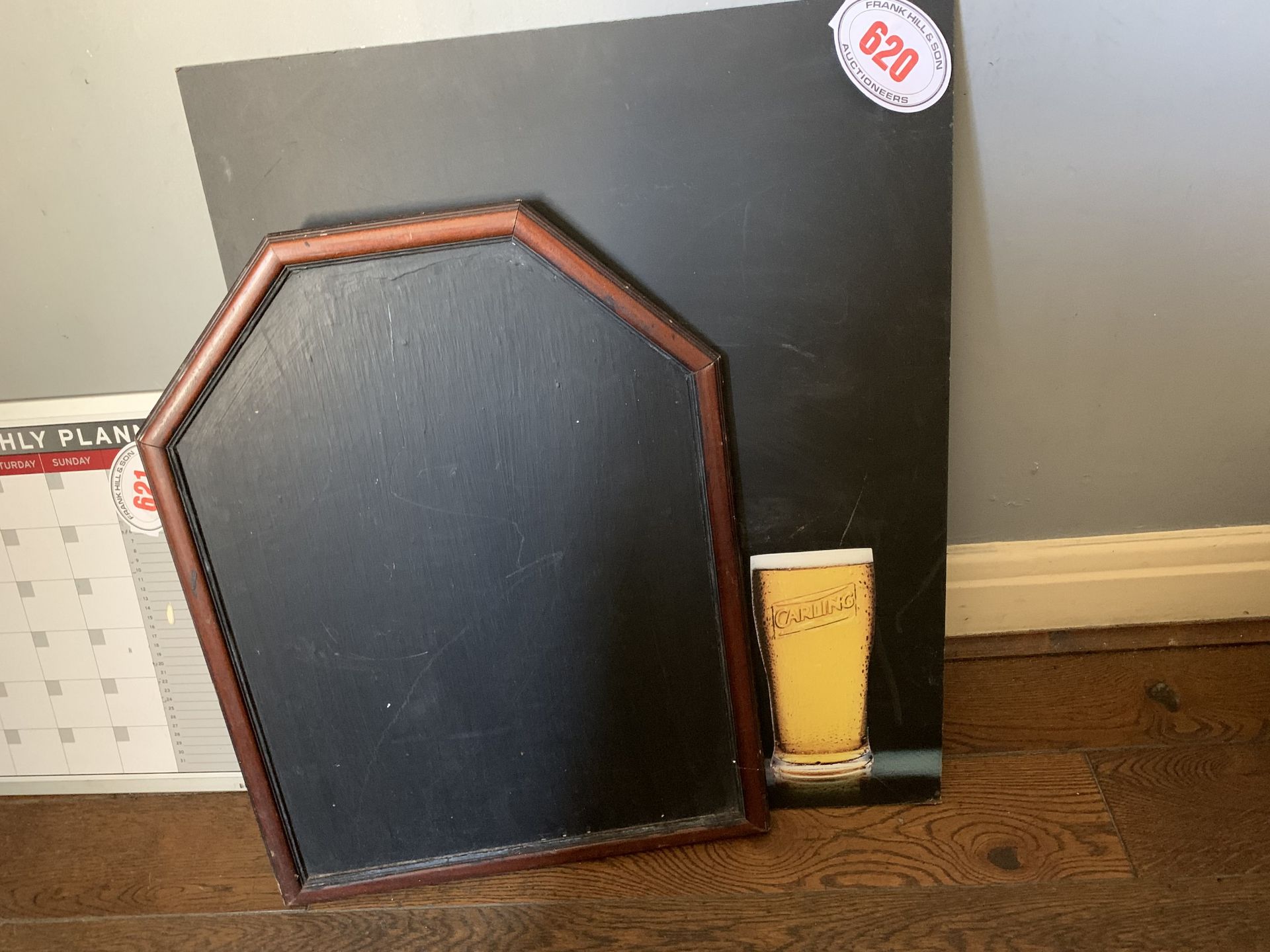 2 blackboards including Carling