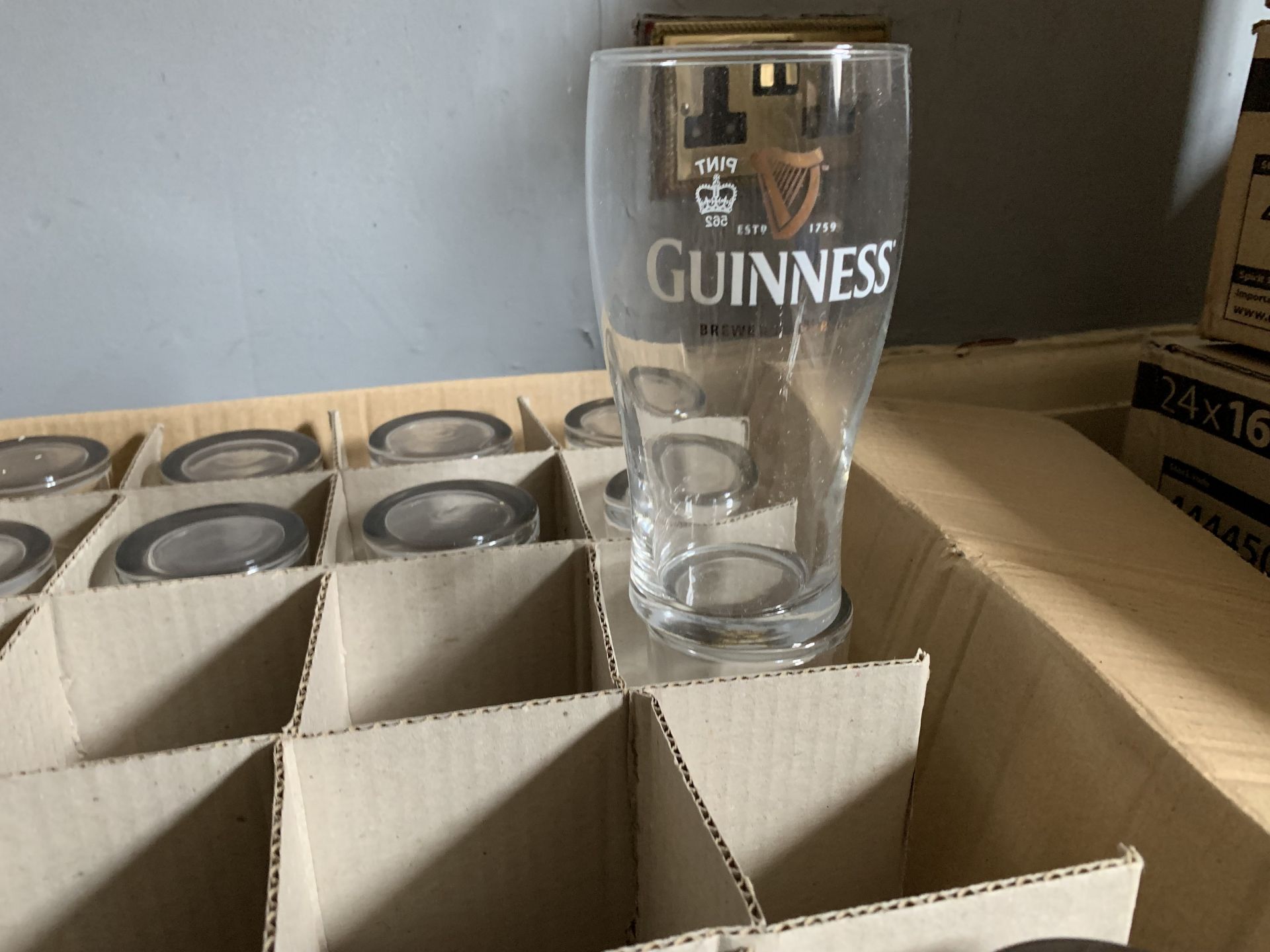 Box of Guiness pint glasses