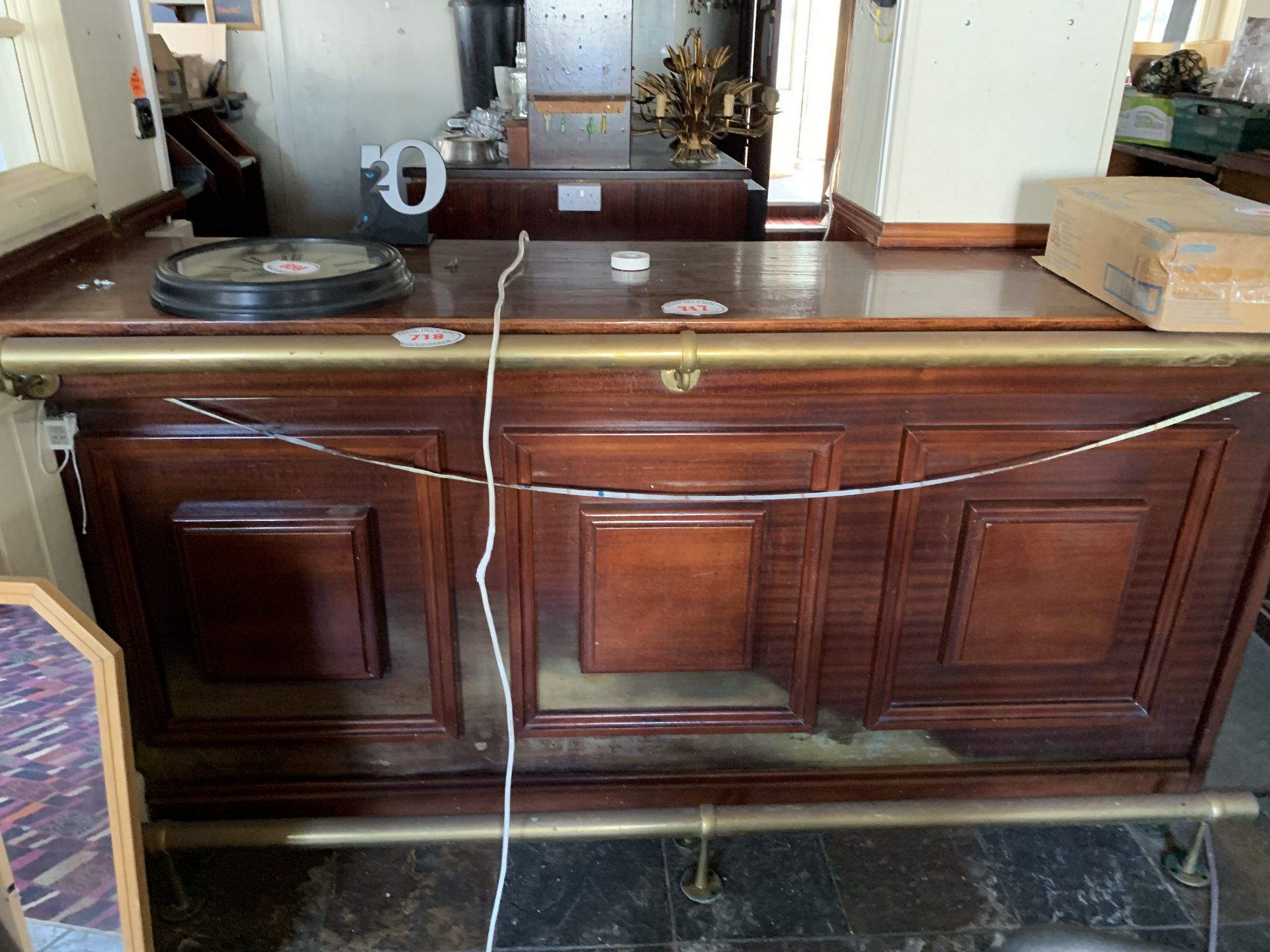 Wooden bar, 210 cm, not rail - purchaser to remove