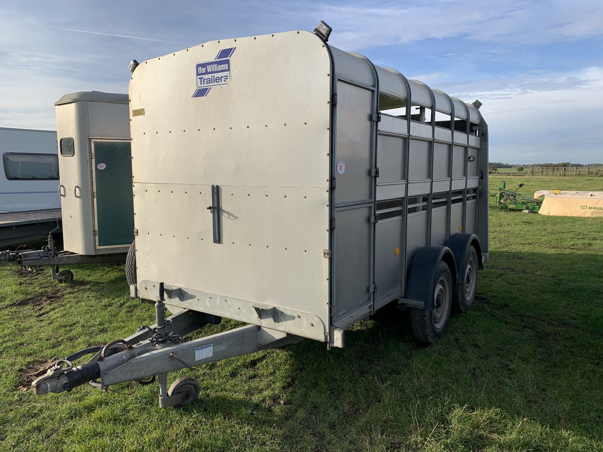 +VAT Ifor Williams TA510G 12' livestock trailer, wit solid cattle gate, with hitch key