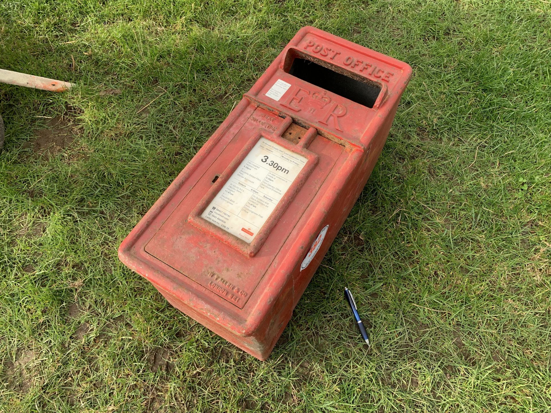 Royal Mail letter box, with key