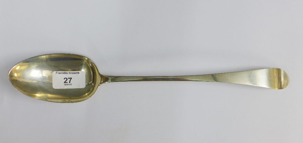 19th century Scottish silver serving spoon, Alexander Cameron, Dundee, c1820, Old English pattern