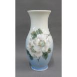 Royal Copenhagen floral pattern baluster vase, with printed backstamp and No. 1630 / 757, 18cm high