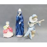 Two Royal Doulton figures - Masque and Cissie and a Nao figure, tallest 22cm 93)