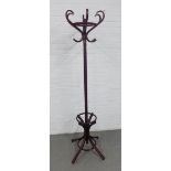 Bentwood hat and coat stand, 196cm high