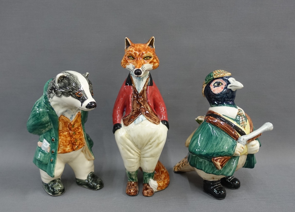 Set of nine Cinque Ports Country Gentleman pottery figures to include Sir Freddie Fox, badger, toad, - Image 2 of 5