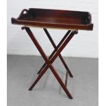 Butlers tray on folding stand, 91 x 66cm