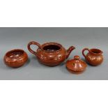 'Frae The Land of Burns' a Watcombe pottery three piece teaset (3)