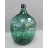 Large green glass carboy, 50cm high