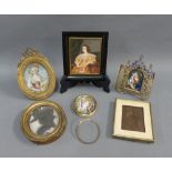 Collection of various framed portrait miniatures (a/f) (a lot)