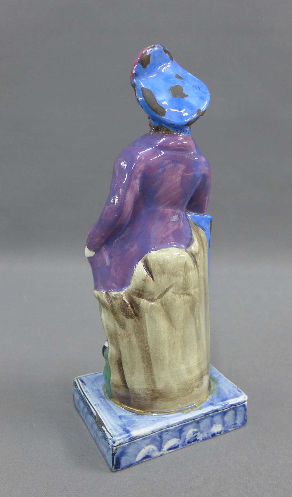 Rare early 19th century Scottish East Coast pottery figure of a Huntsman, modelled standing in his - Image 2 of 17