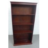 Modern upright open bookcase with adjustable shelves, 184 x 92cm
