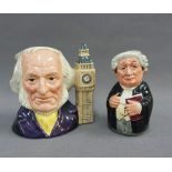 Doultonville Collection Toby jug Mr Litigate, D6699, together with another of John Doulton (a/f) (2)