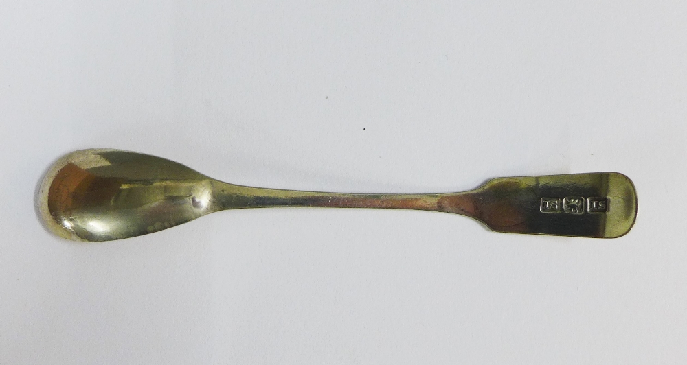 Early 19th century Scottish provincial silver mustard spoon, John Sid, Perth, c1810, 11.5cm long - Image 2 of 3