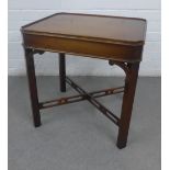 Modern chinoiserie style side / lamp table 55 x 53cm