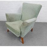 An upholstered armchair, 90 x 80cm