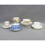 Porcelain cabinet cups to include Royal China Works - Worcester, Limoges and a Helena Wolfsohn style