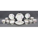 Shelley 'Anemone' pattern teaset, for a twelve place setting, printed backstamp and No.14006,