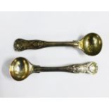 Pair of George IV silver spoons, London 1826 , 11.5cm long (2)