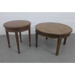 Two circular top occasional table, 41 x 65cm (2)
