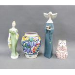 Mixed lot to include a Lladro figure of a Nun, Royal Doulton figure Lorna, HN2311, Royal Crown Derby