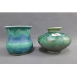 Pilkingtons Royal Lancastrian pottery to include a vase with impressed monogram ETR and another by