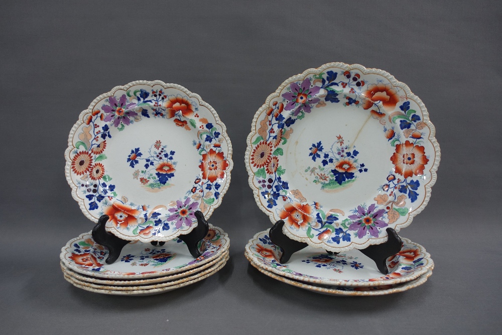 19th century Staffordshire table wares to include ashets, tureens and plates, (a lot) (a/f) - Image 2 of 7