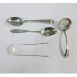 Silver items to include Irish bright cut teaspoon, Dublin 1903, Victorian bright cut teaspoon,