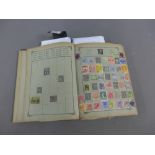 Collection of stamps in a single pre printed album, many loose stamps contained within envelopes, (a