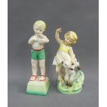Two Royal Worcester figures modelled by F.G Doughty to include 'April' and 'Friday's Child is loving