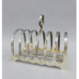 George V silver toast rack, James Deakin & Sons, Sheffield 1921, 12cm long