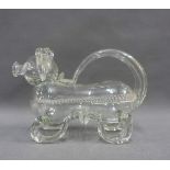 Late 19th / early 20th century glass 'gin pig' decanter, 25cm long