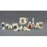 Collection of Nautilus crested porcelains, etc (11)
