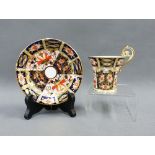 Royal Crown Derby Imari pattern 2451 cabinet cup and saucer, (2)
