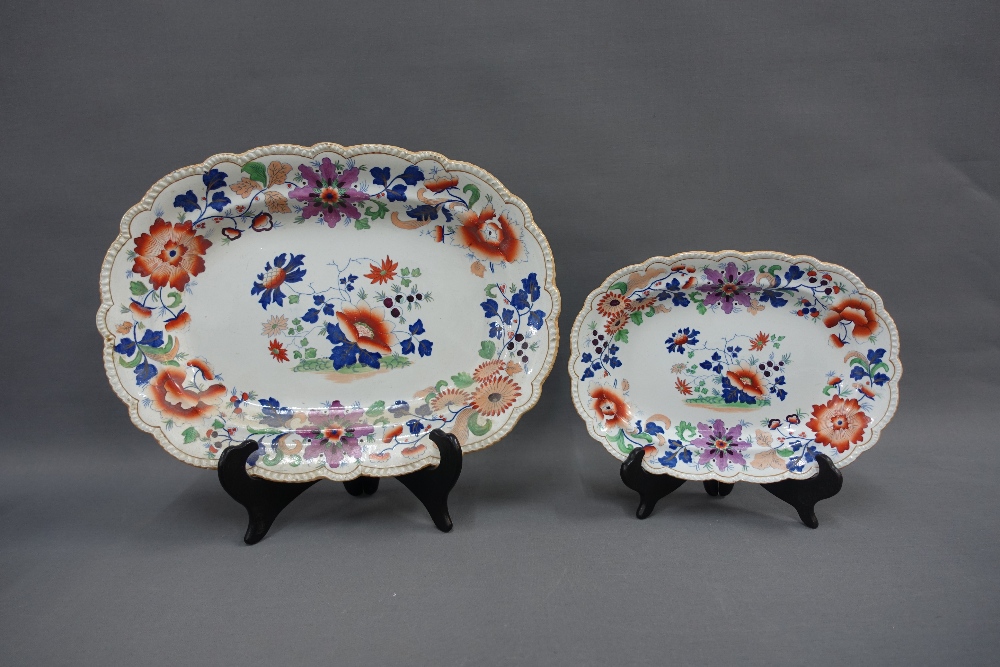 19th century Staffordshire table wares to include ashets, tureens and plates, (a lot) (a/f) - Image 4 of 7
