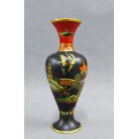 Carlton Ware Mikado vase of baluster form, with black printed backstamp and pattern No.2881. 14cm