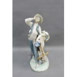 Lladro figure of a Pedlar and Donkey, printed backstamp, 26cm high